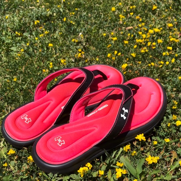 under armour memory foam flip flops